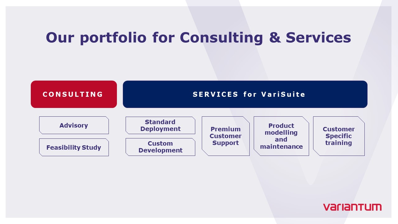 Our portfolio for Consulting & Services - Variantum - 2023